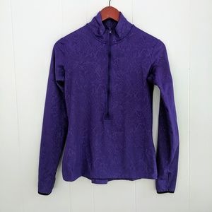 Purple, fleece lined, Nike dri-fit half zip.